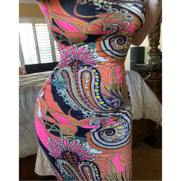 Colorful long maxi dress; size small - Picture 2 of 6